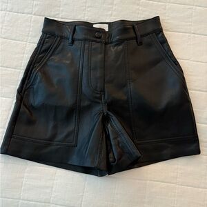 Aritzia Wilfred Vegan Leather Shorts